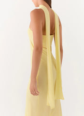 Under The Pagoda Maxi Dress - Yellow