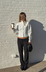 Front Page White Polka Dot Jacket