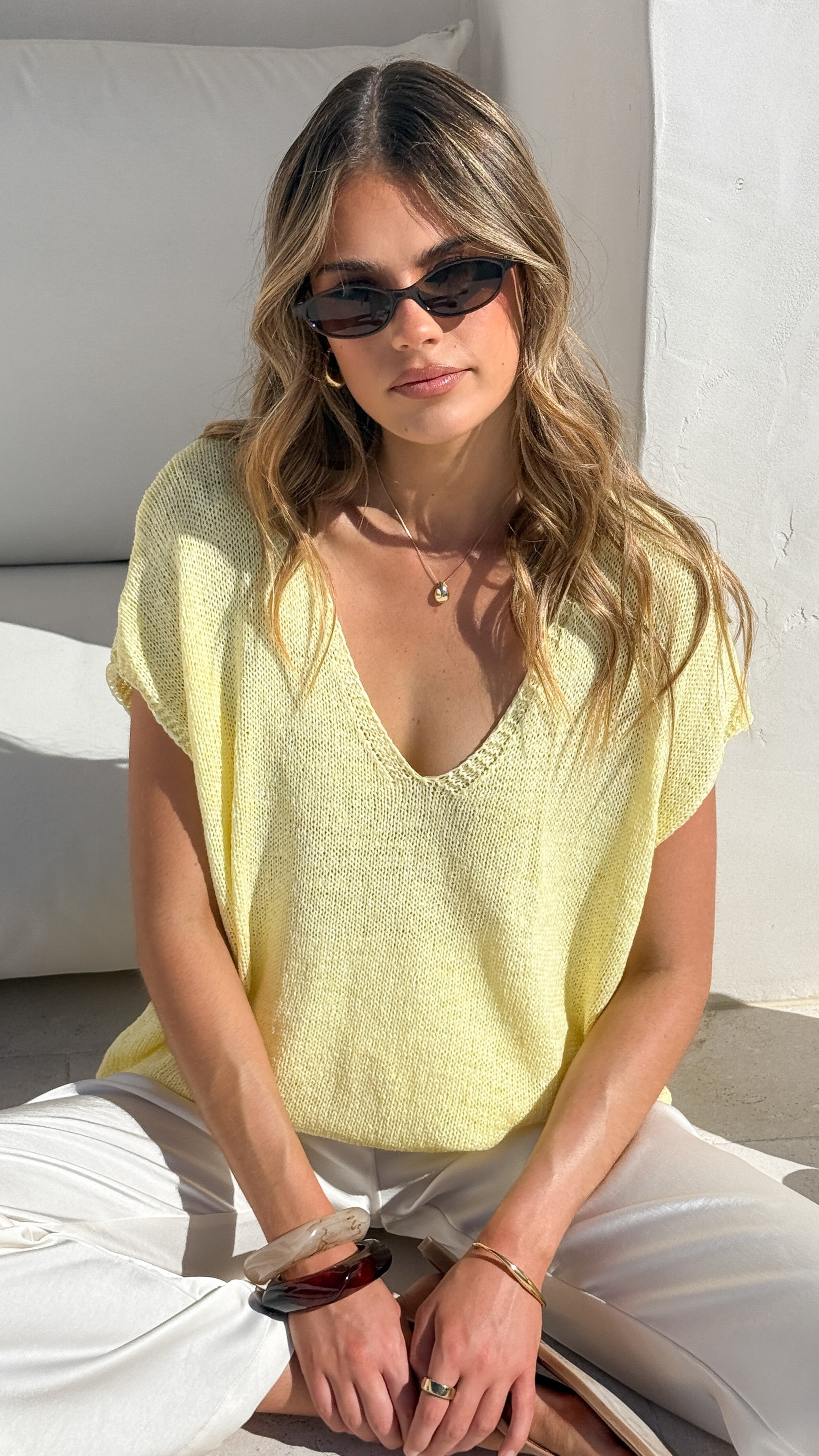 Stelaria Knit Top - Yellow