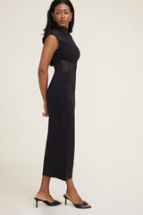 Sculpt Sheer Cowl Maxi Dress