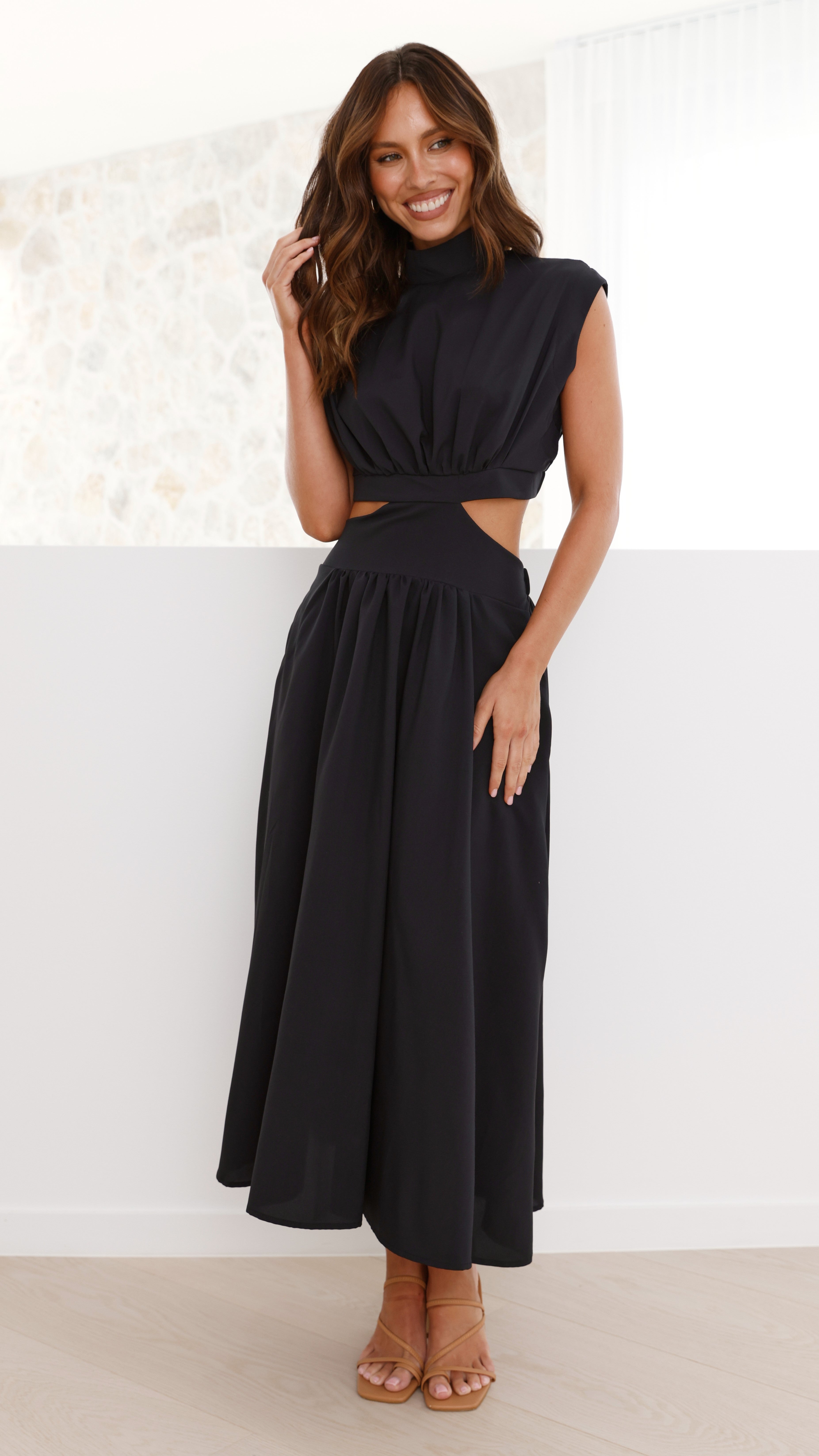 Maddison Midi Dress - Black