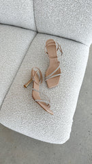 Reyes Heel - Nude Diamante
