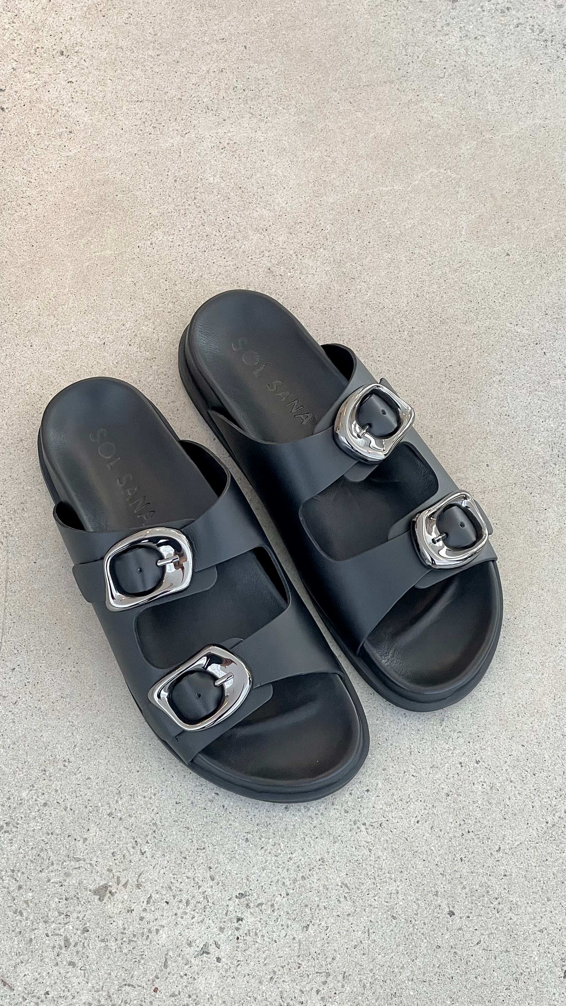 Sol Sana San Jose Footbed - Black / Silver