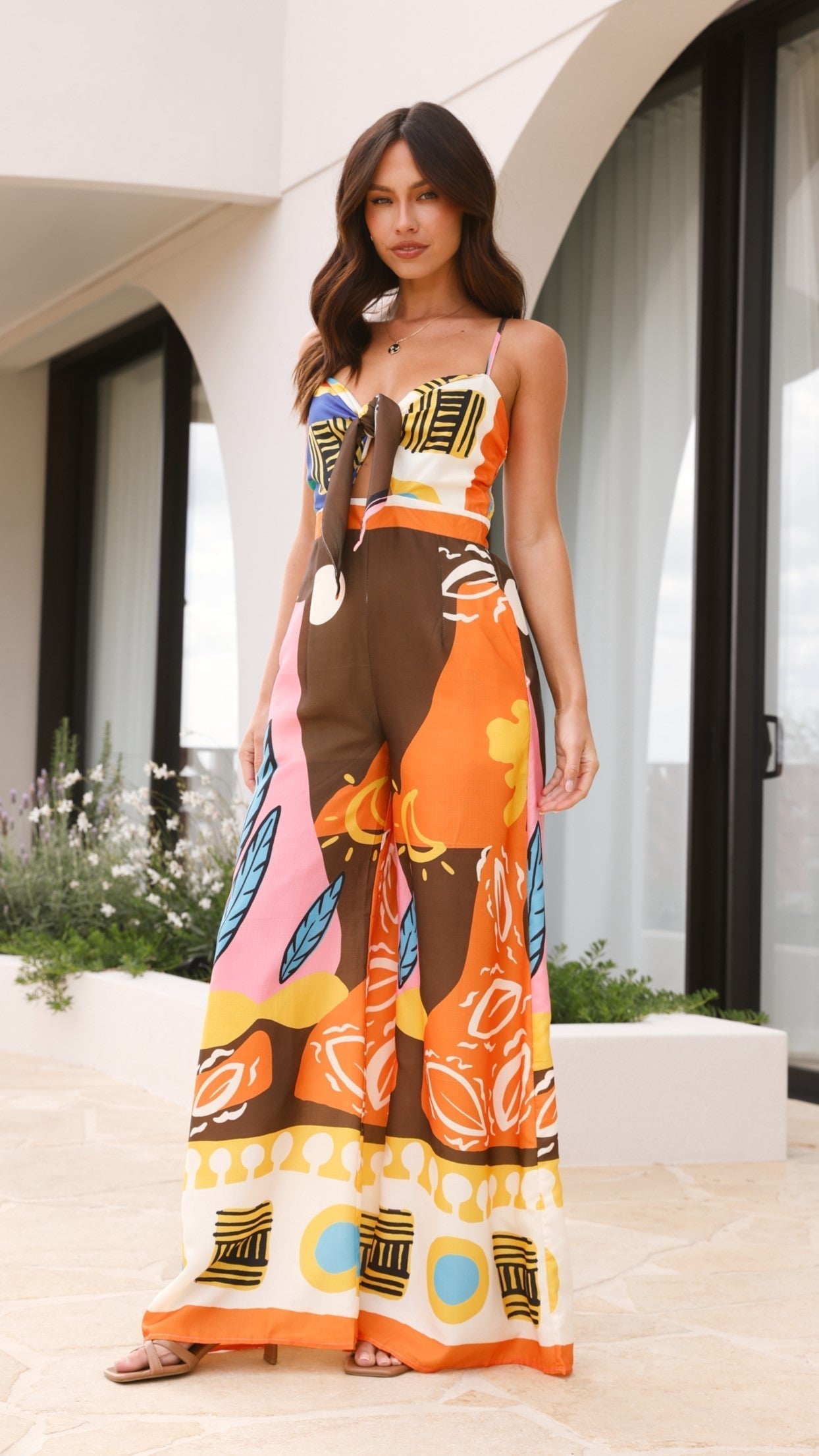 Teresa Jumpsuit - Brown/Orange